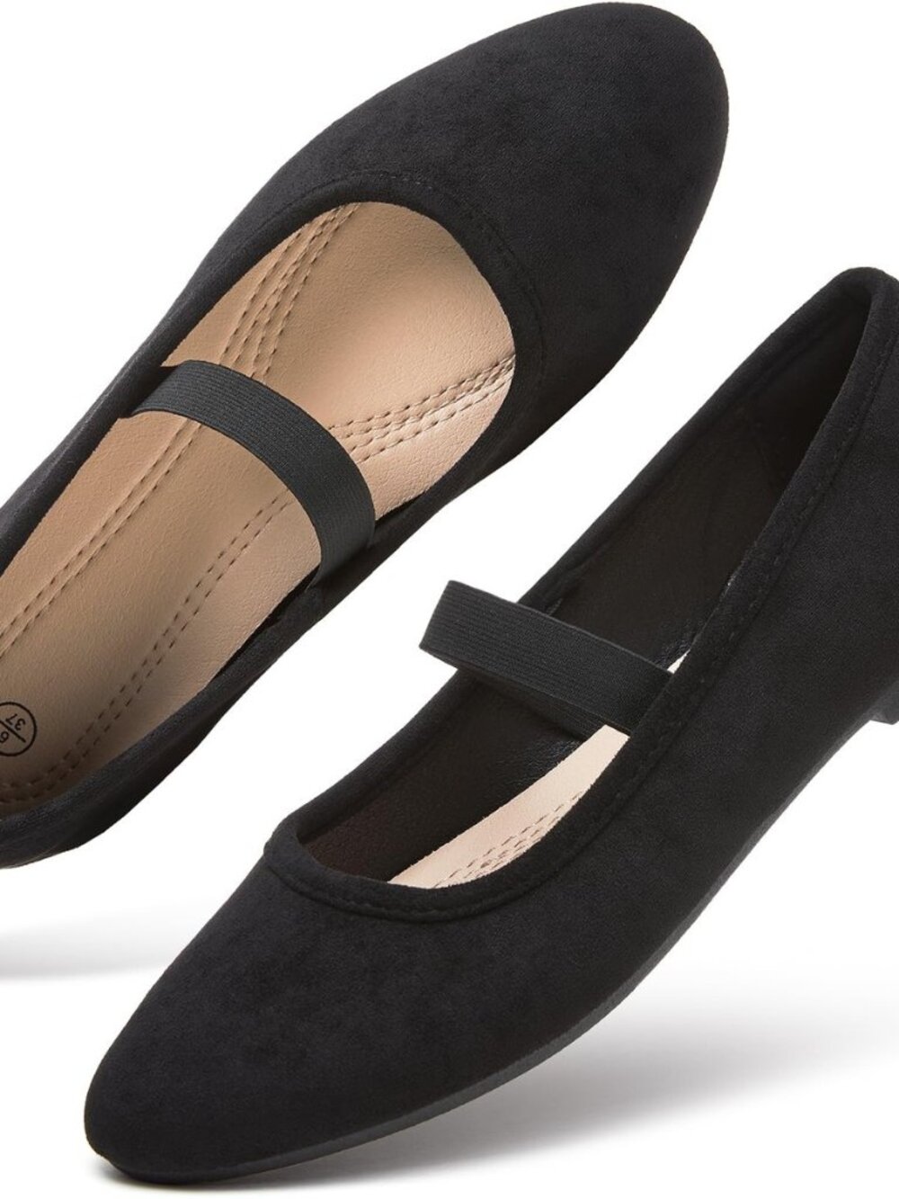 Women's Mary Janes Ballet Flats Suede Dress Shoes